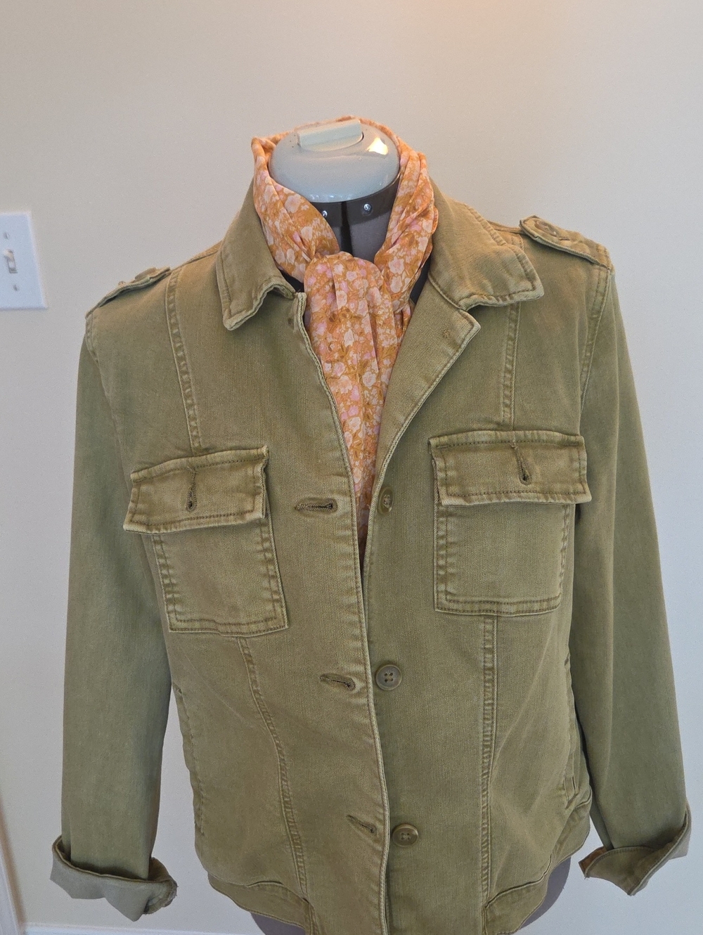Olive Green Utility Jacket - Women